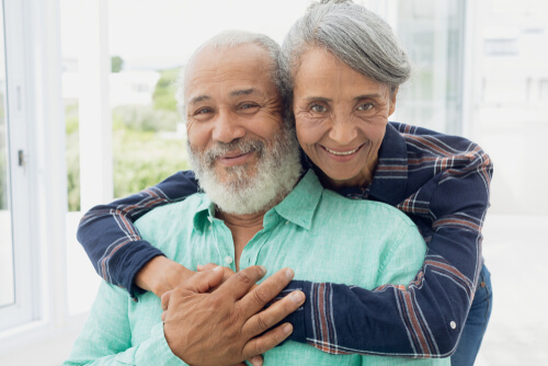 Elderly couple smiling after Cataract surgery