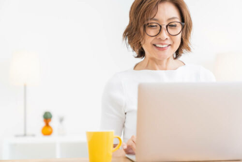 Woman at computer