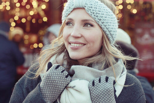 Young woman smiling after LASIK