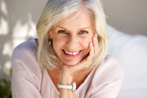 Older woman smiling