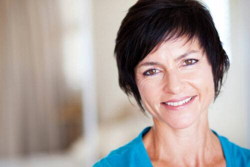 older woman smiling